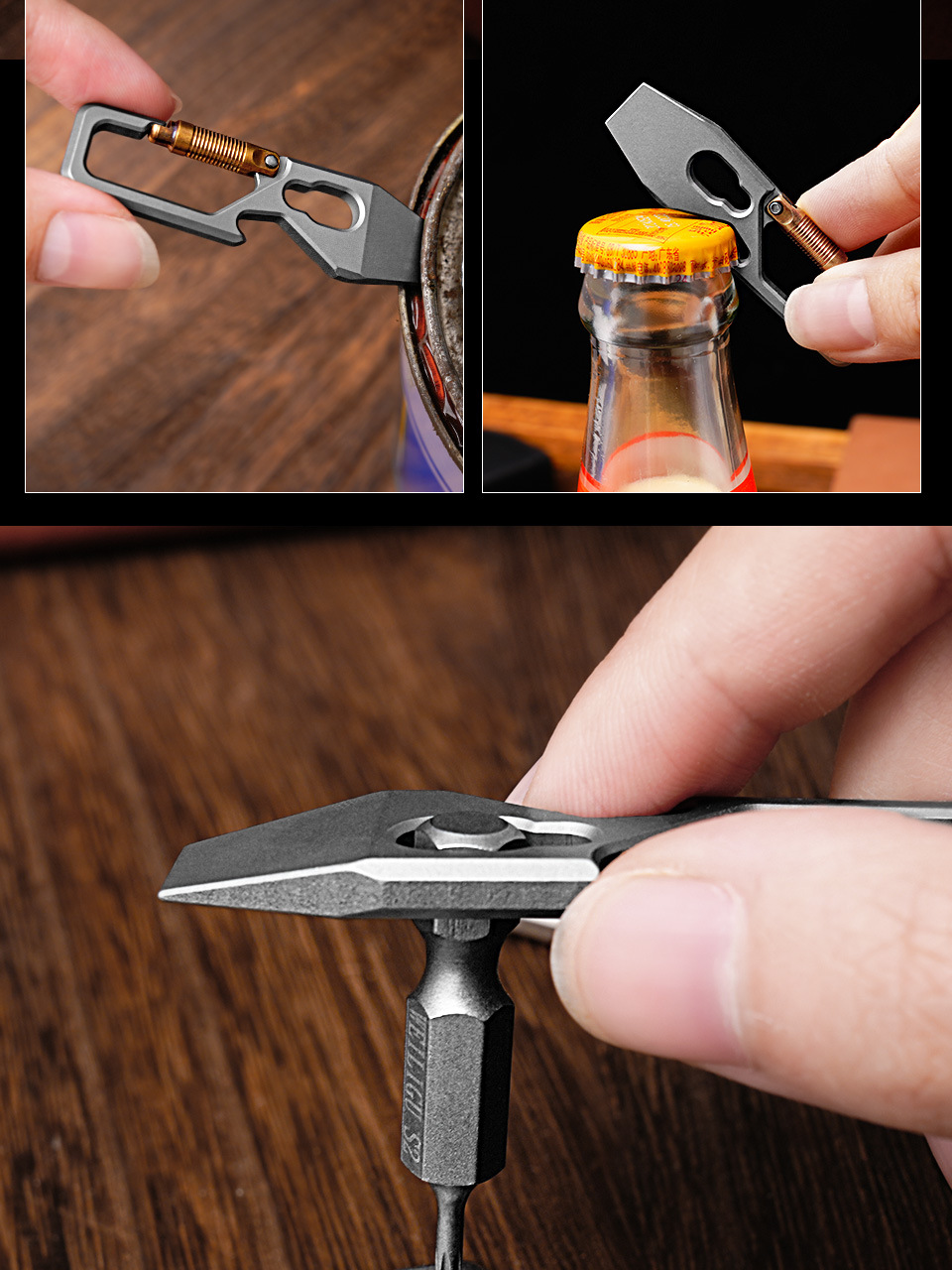 Titanium Pry Bar - Mini Titanium Alloy Pry Bar Keychain