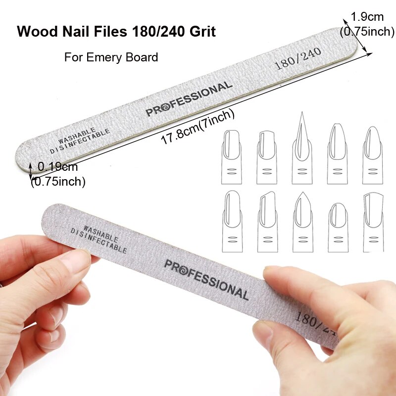 100Pcs Wooden Nail File Profes - Nail File Titanium 리뷰 및 가격