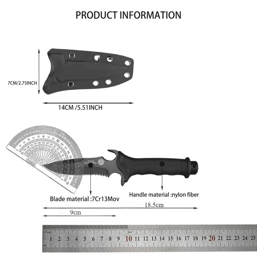 High-hardness Straight Knife 7 - Edc Carry Fixed Blade 리뷰 및 가격