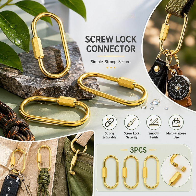 Pure Copper Oval Screw Lock Ke - Edc Car Carry 리뷰 및 가격