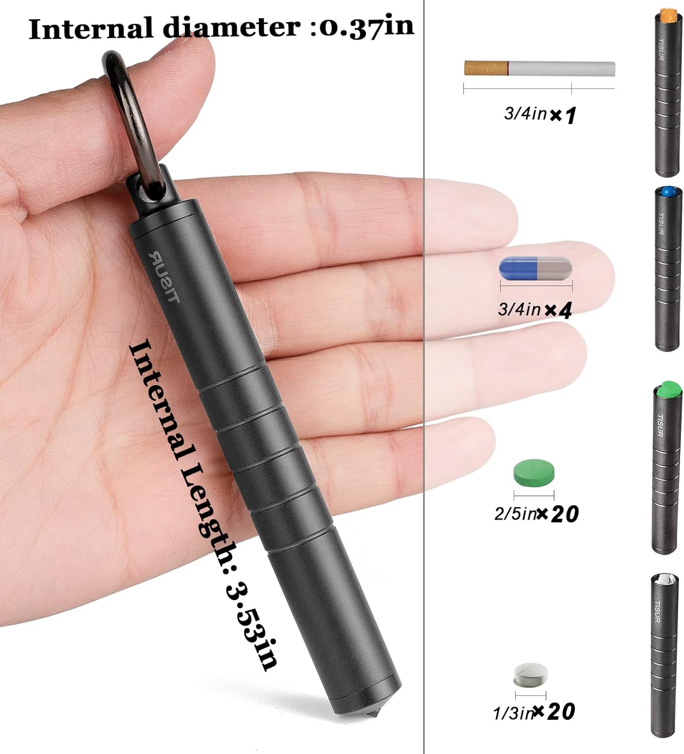 Metal Pill Organizer, Titanium - Edc (Every Day Carry 리뷰 및 가격