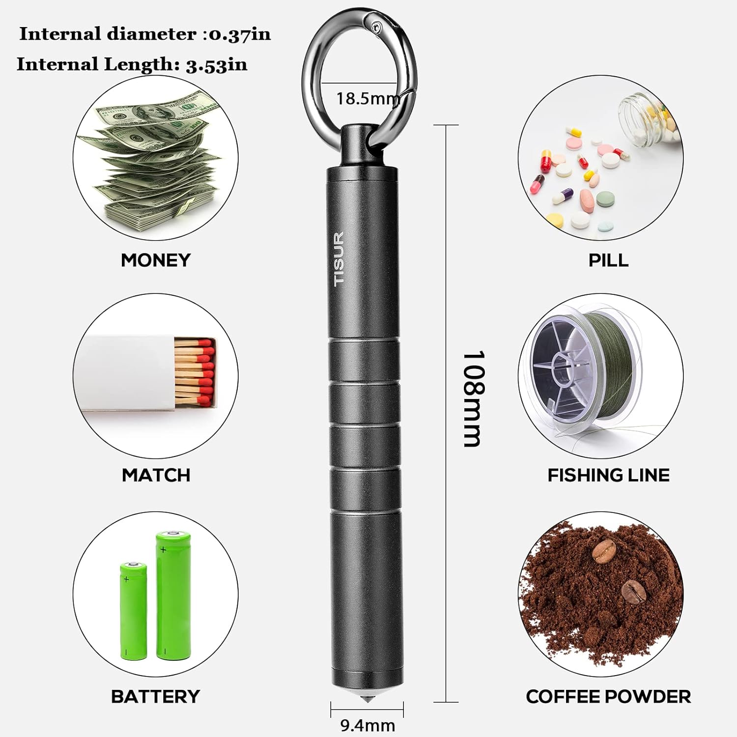 Metal Pill Organizer, Titanium - Edc (Every Day Carry 리뷰 및 가격