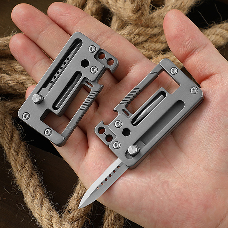 5 IN 1 Titanium Alloy Keychain - Multitool Credit Card 리뷰 및 가격