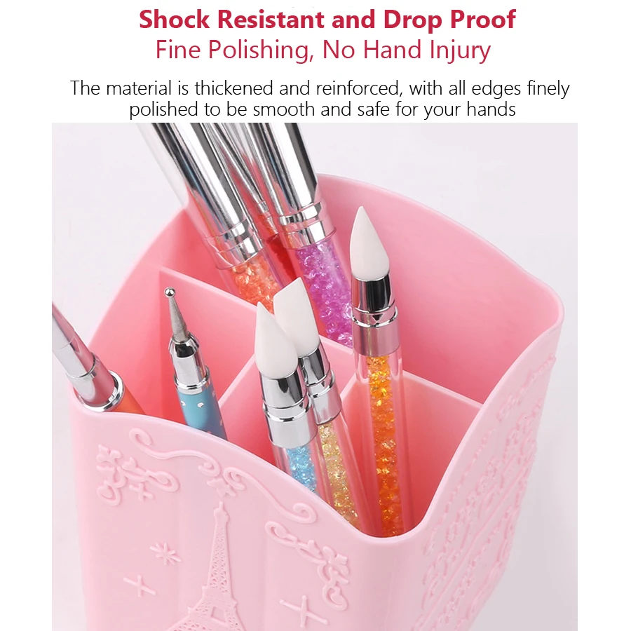 4-Compartment Nail Art Brush H - Nail File Titanium 리뷰 및 가격