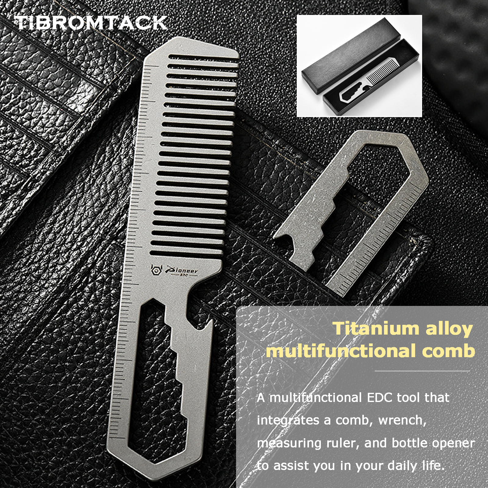 TIBROMTACK Titanium 4-in-1 EDC - Comb Pocket Titanium 리뷰 및 가격