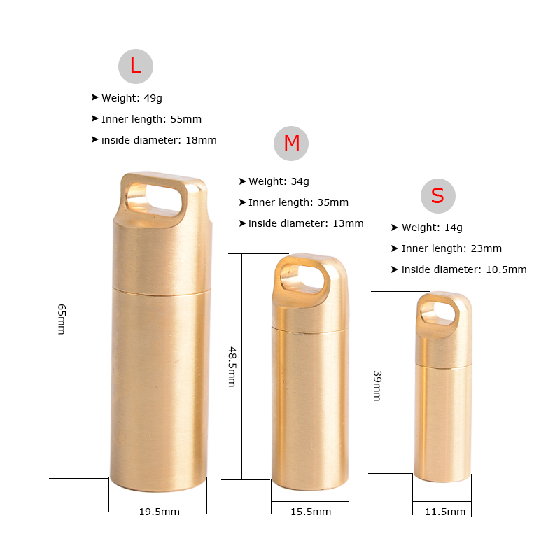 Brass Airtight Watertight Stor - Pill Fob Capsule 리뷰 및 가격