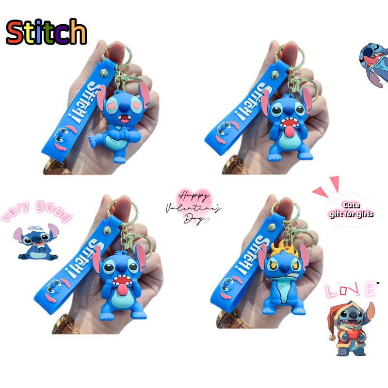 Disney Stitch 3D Doll Car Key  - Carabiner Keychain 리뷰 및 가격