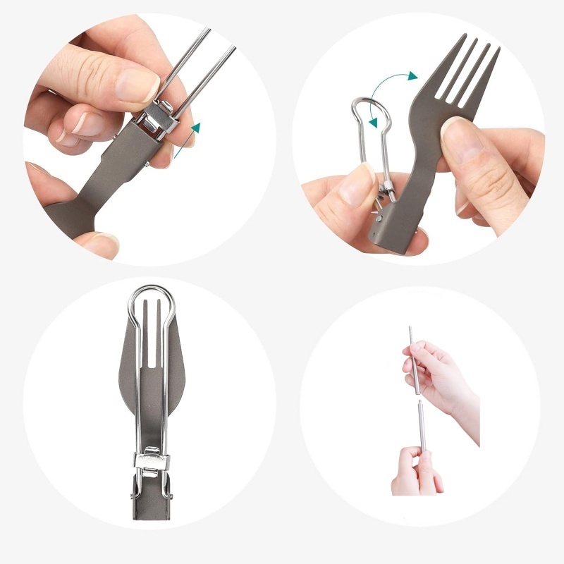 Titanium Foldable Utensil Set  - Edc Everyday Carry Knives 리뷰 및 가격