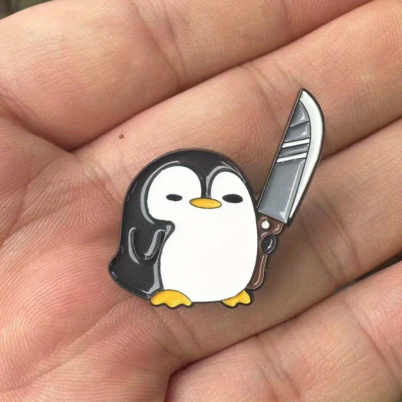 Funny Penguin Holding Big Knif - Edc Everyday Carry Knives 리뷰 및 가격