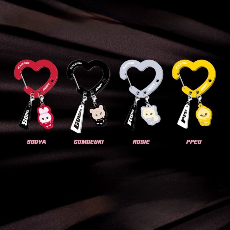 Black Pink Lovely Acrylic Fan‑ - Carabiner Keychain 리뷰 및 가격