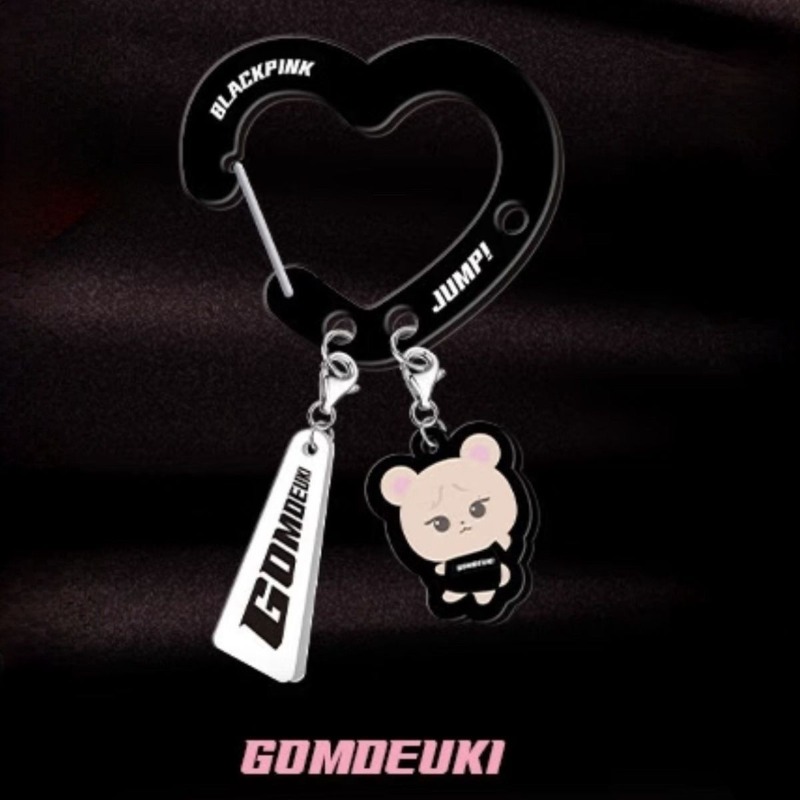 Black Pink Lovely Acrylic Fan‑ - Carabiner Keychain 리뷰 및 가격
