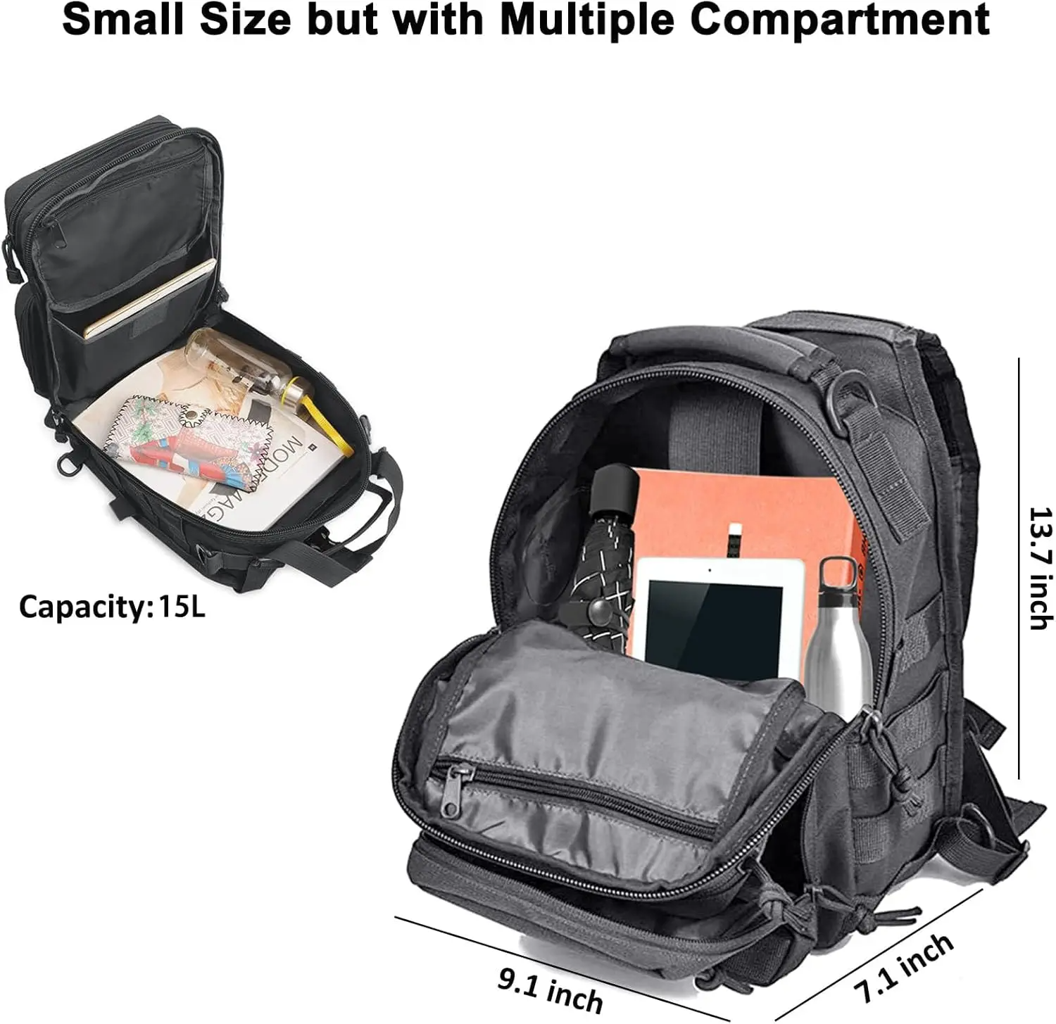 Tactical Sling Backpack Should - Edc Concealed Carry Backpack 리뷰 및 가격