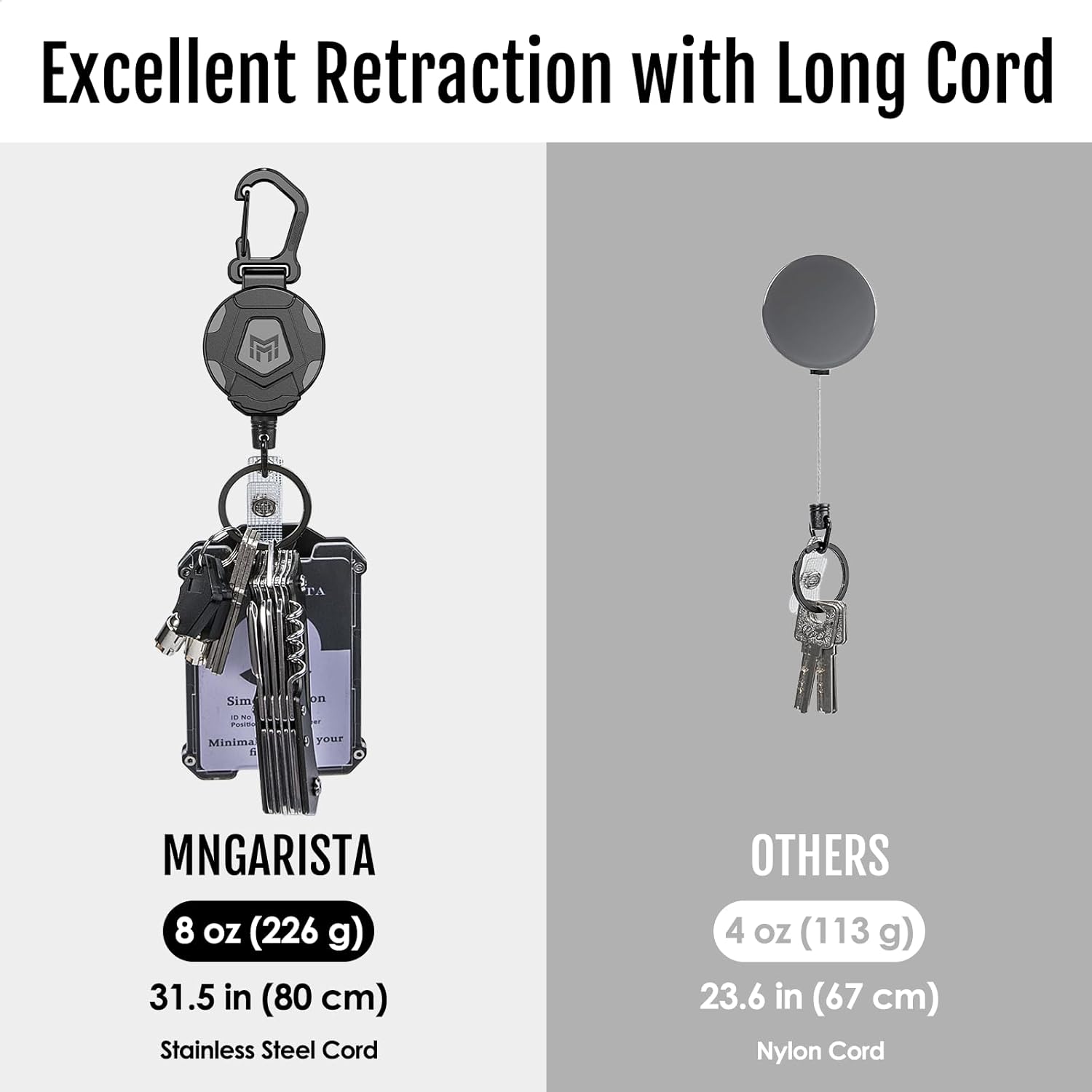 Retractable Keychain Heavy Dut - Carabiner Keychain 리뷰 및 가격