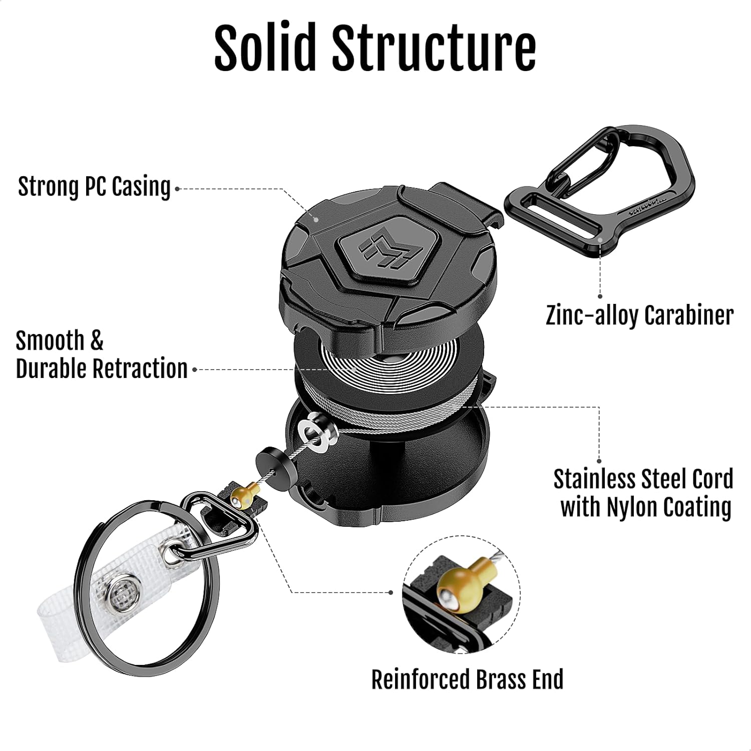 Retractable Keychain Heavy Dut - Carabiner Keychain 리뷰 및 가격