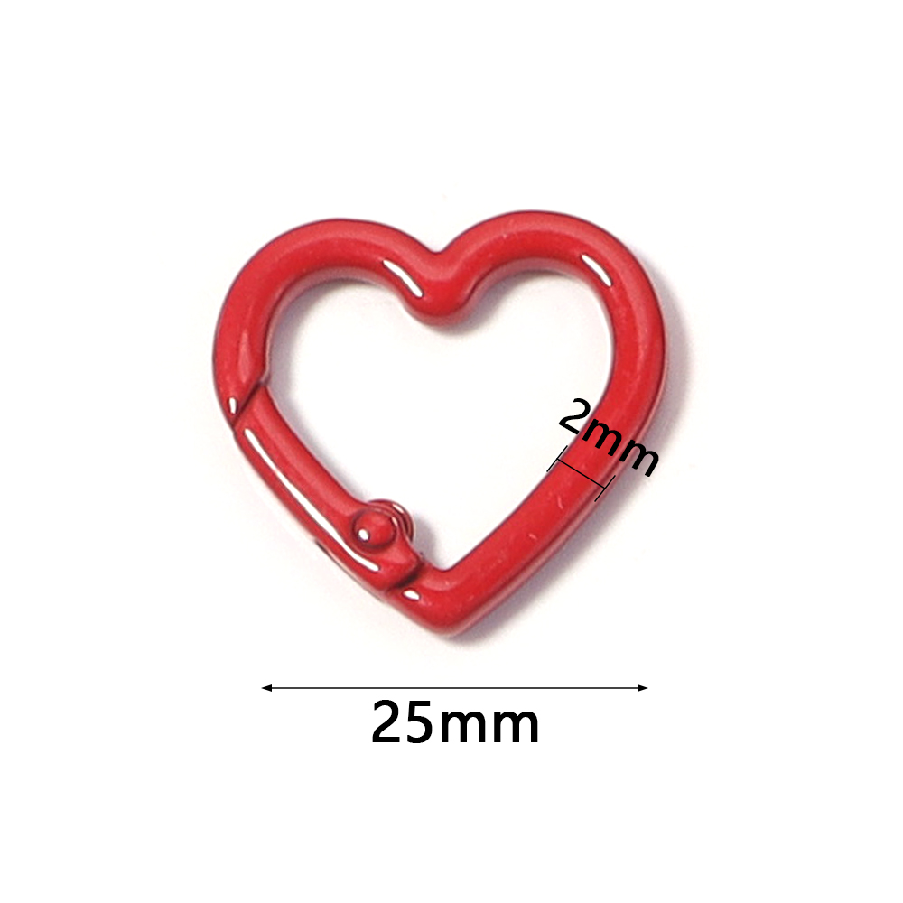 5Pcs Alloy Heart Shape Spring  - Carabiner Keychain 리뷰 및 가격