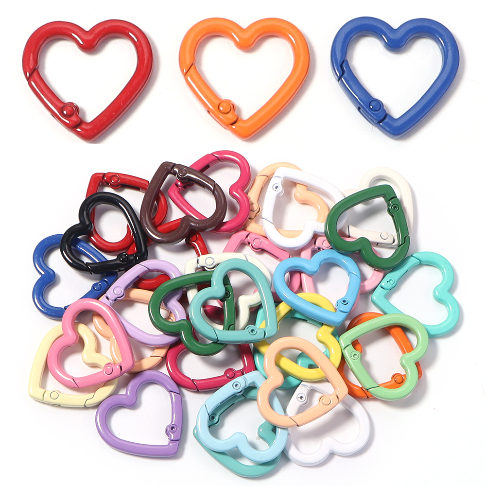5Pcs Alloy Heart Shape Spring  - Carabiner Keychain 리뷰 및 가격