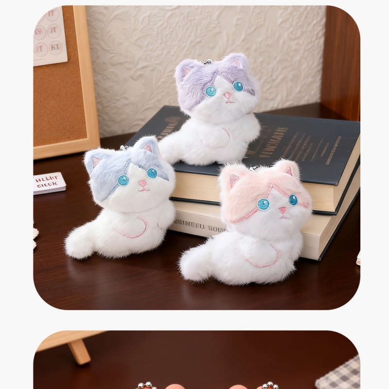  Cute Calico Cat Plush Keychai - Carabiner Keychain 리뷰 및 가격