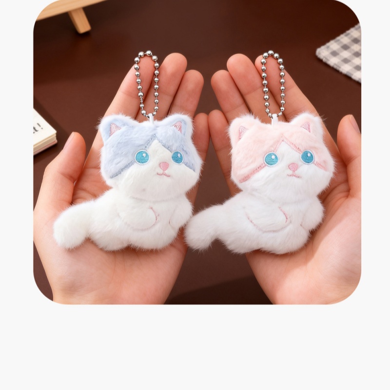  Cute Calico Cat Plush Keychai - Carabiner Keychain 리뷰 및 가격