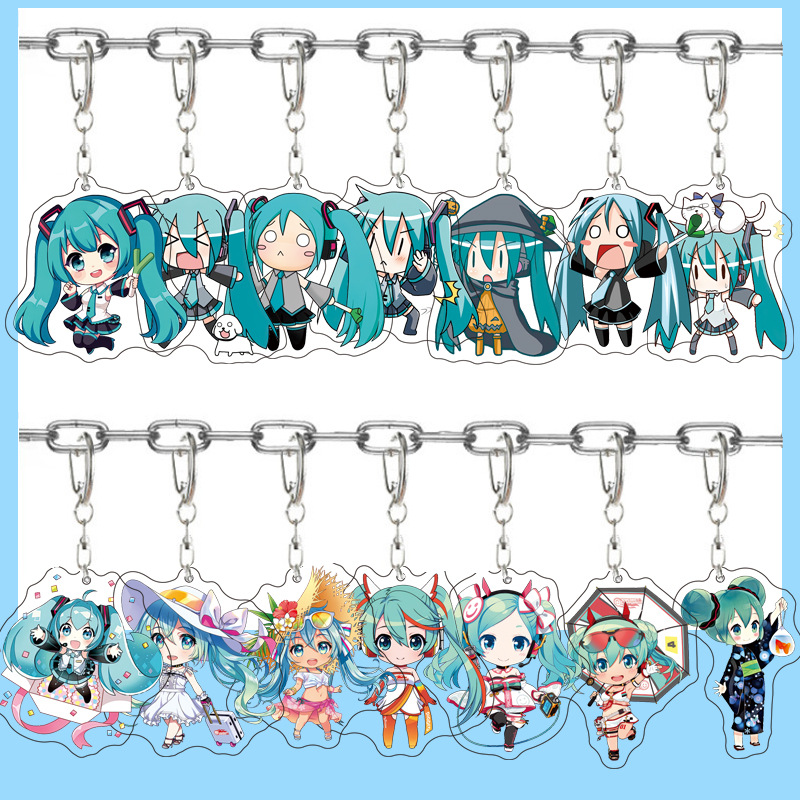 Hatsune Miku Anime Acrylic Cut - Carabiner Keychain 리뷰 및 가격