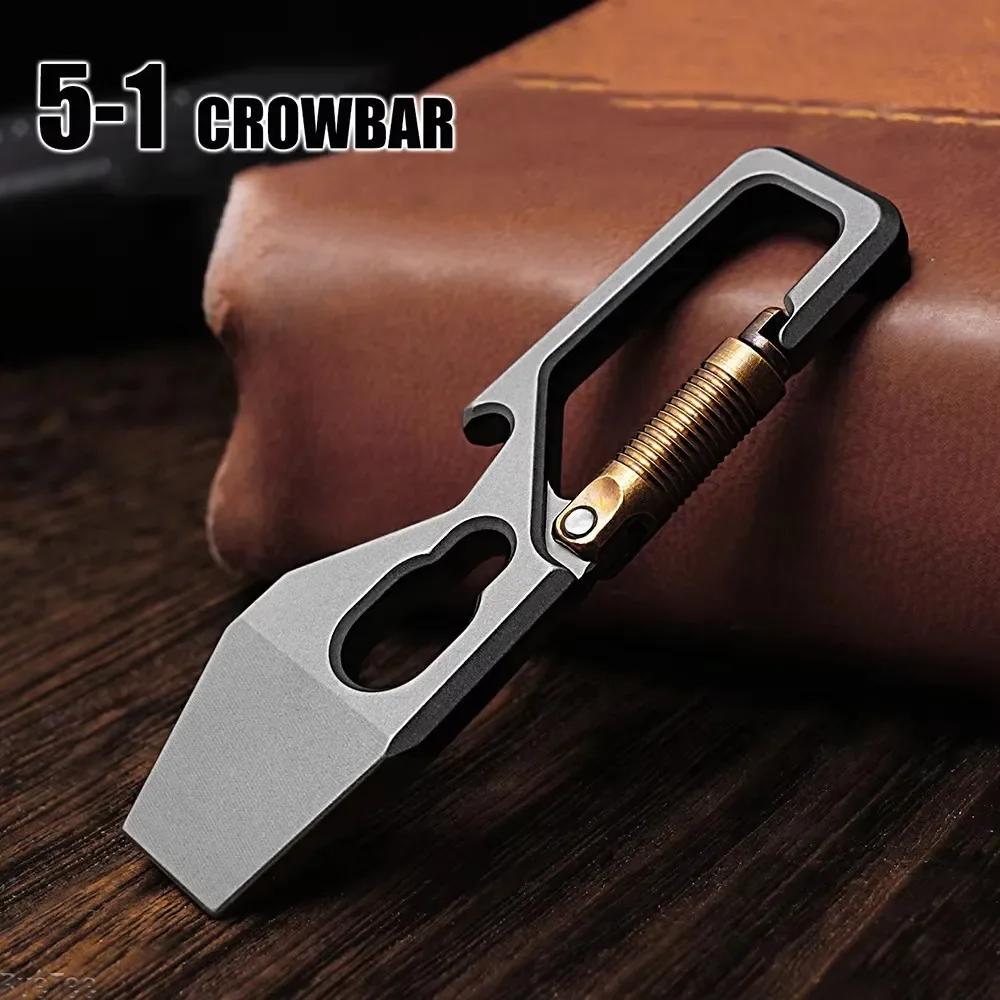 6cm 5-1 Multi-function Keychai - Titanium Pry Bar 리뷰 및 가격