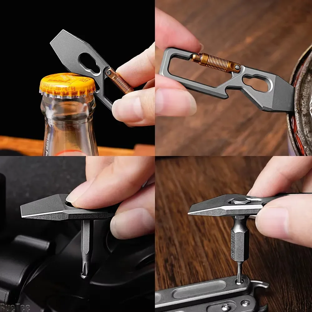 6cm 5-1 Multi-function Keychai - Titanium Pry Bar 리뷰 및 가격